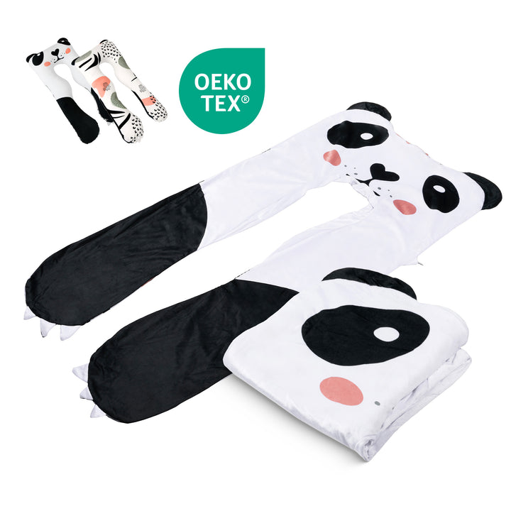 Housse de rechange pour oreiller enfant - micro peluche (panda)