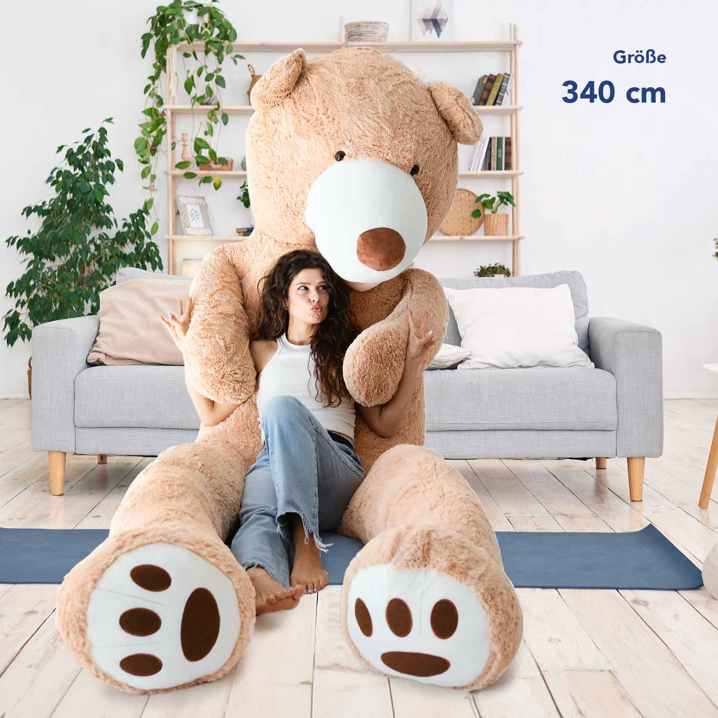 Gigantic plush teddy bear Giant cuddly soft stuffed animal KomfortKissen